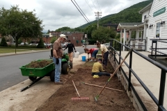 Fairview Library volunteers transform lawn into garden